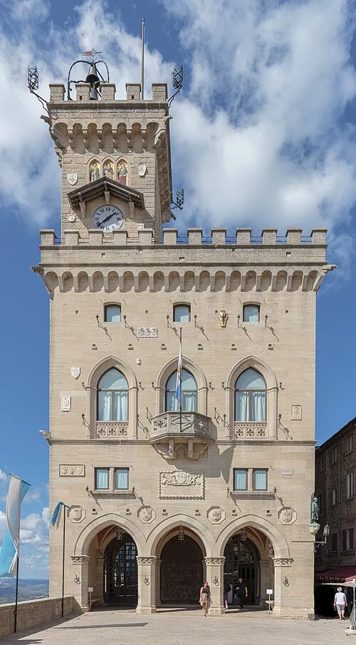San Marino Palazzo Pubblico tarihi dış cephesi