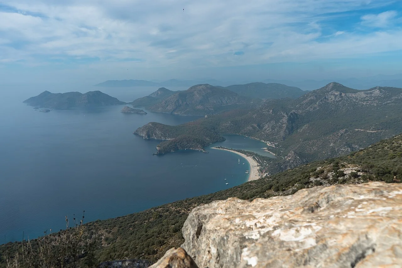 Coast seen from the Lycian Way near Ölüdeniz; November 2021.