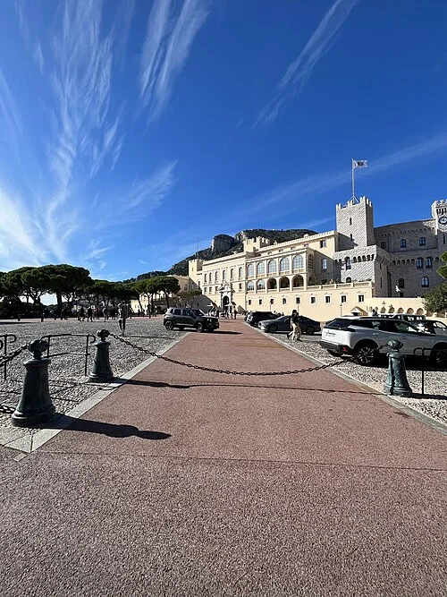 Exterior of the Prince’s Palace and its square in Monaco