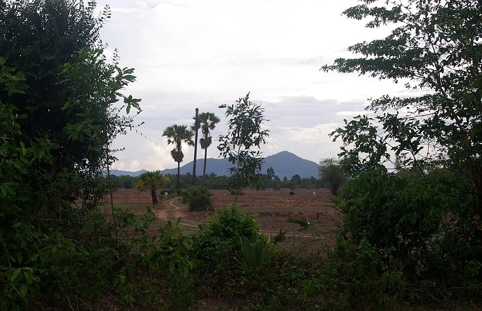 Kampot countryside and Elephant Mountains in Cambodia