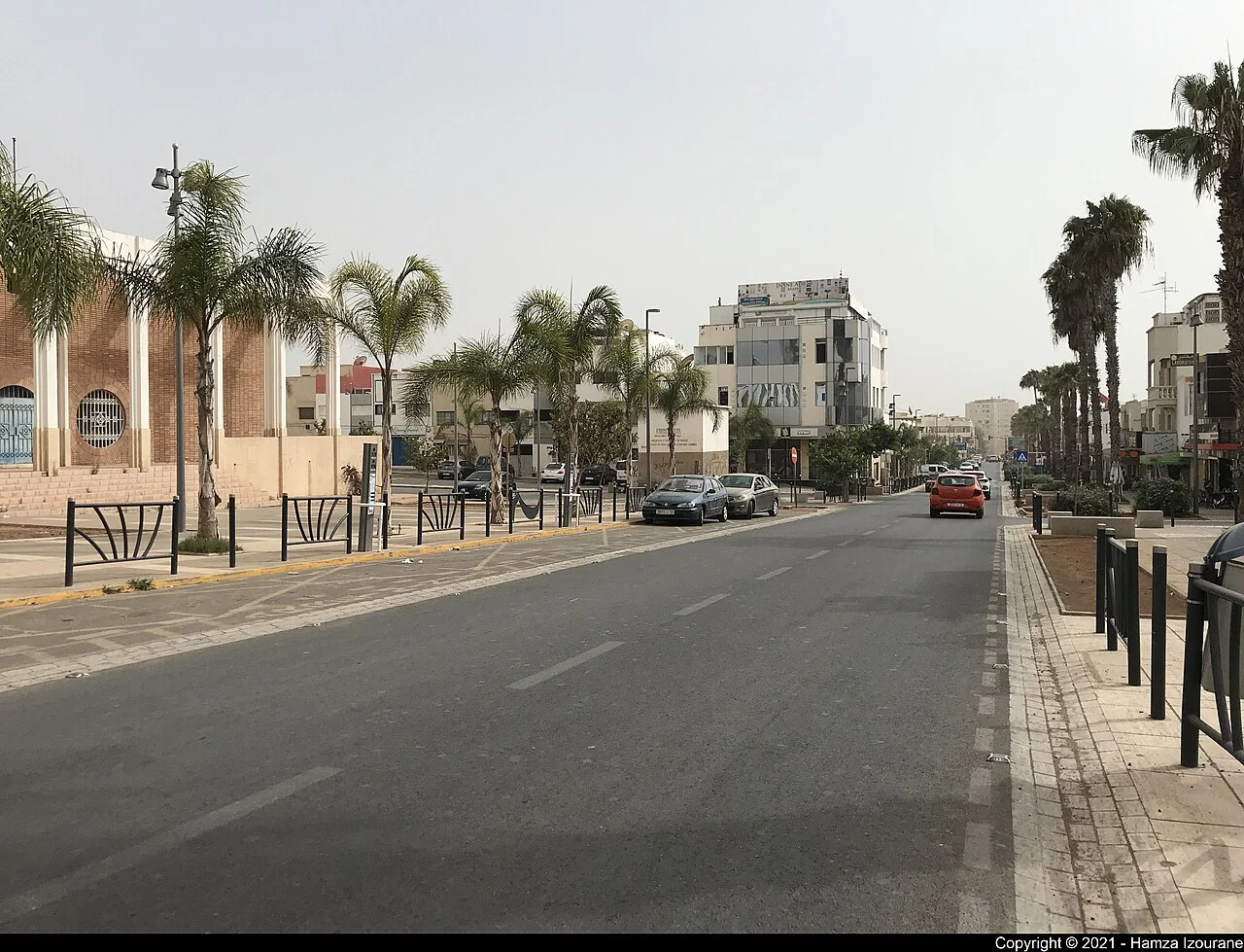 Avenue 29 Février in Talborjt, Agadir; 11 July 2021, not the museum building