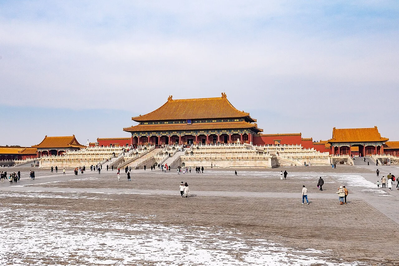Hall of Supreme Harmony courtyard in the Forbidden City; N509FZ, 18 February 2022. City setting for a meal after a museum visit.