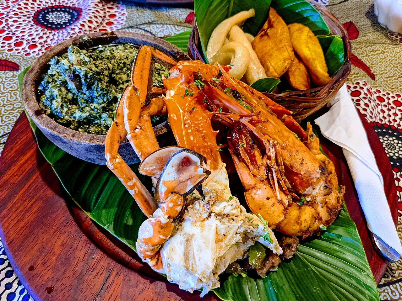 An example of ndolè royal served in Douala; March 2023