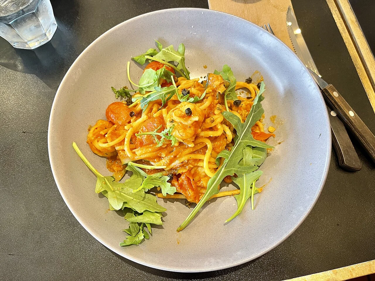 Brisbane Newstead Italian Street Kitchen’da karidesli spaghetti, 2020