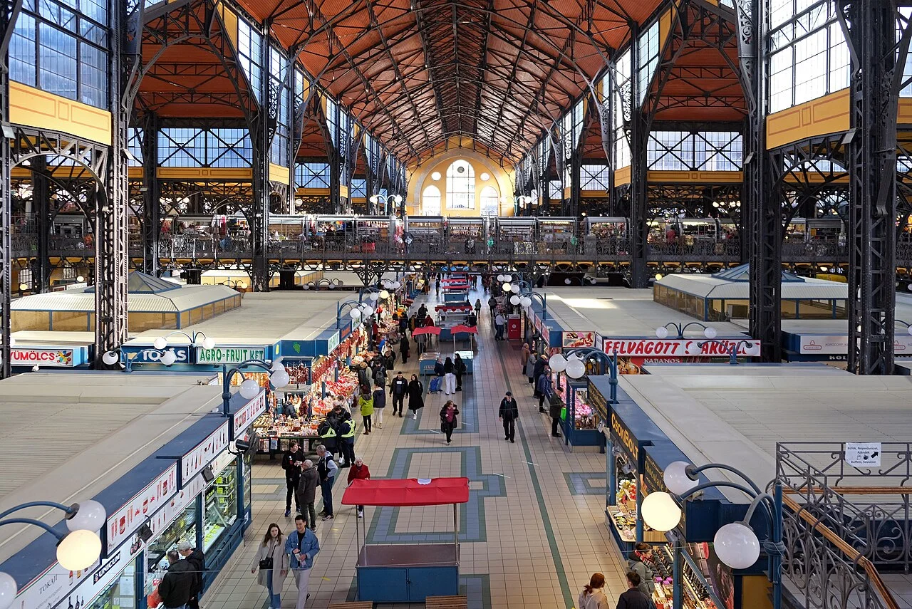 Interior of Budapest Central Market Hall, 2023