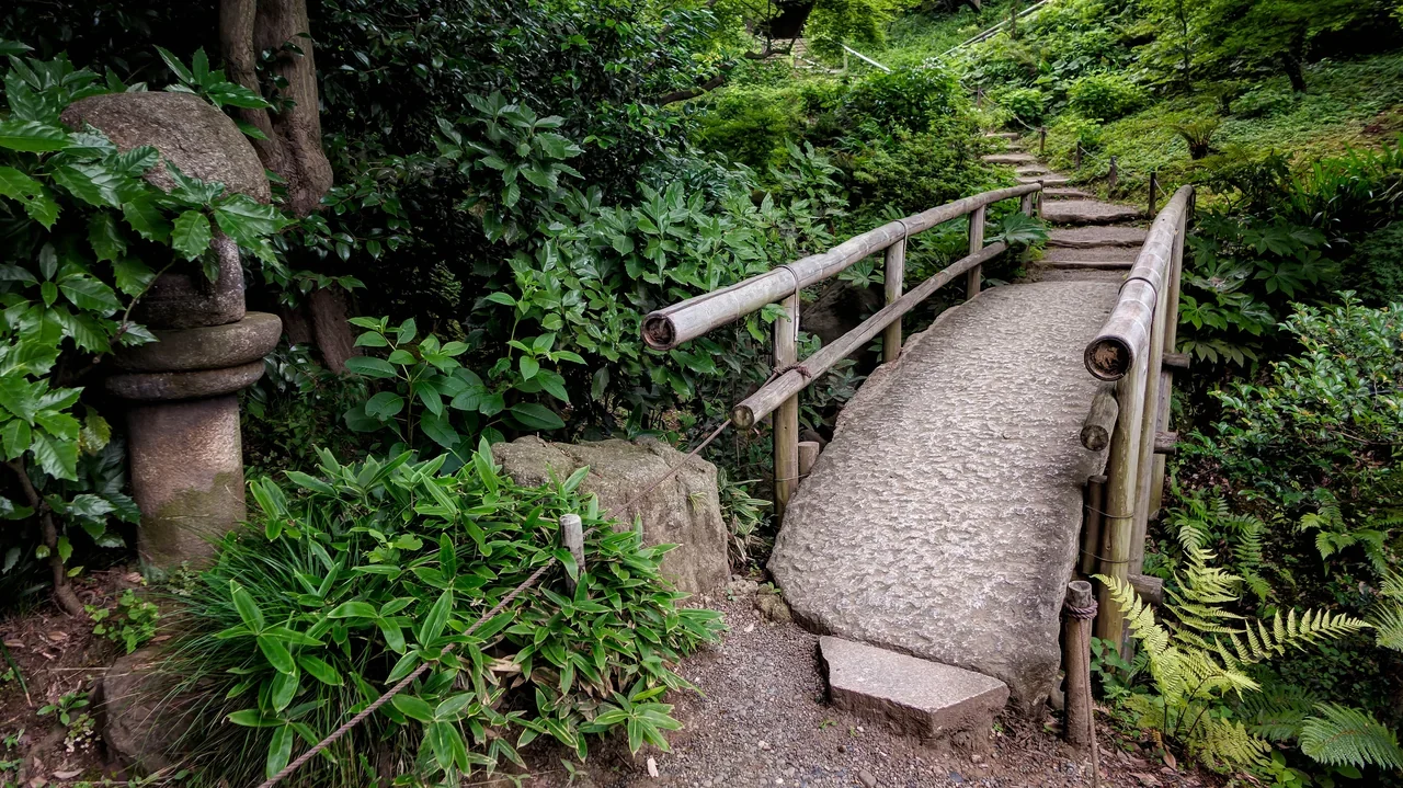 Footbridge in Sankeien Garden, archival view
