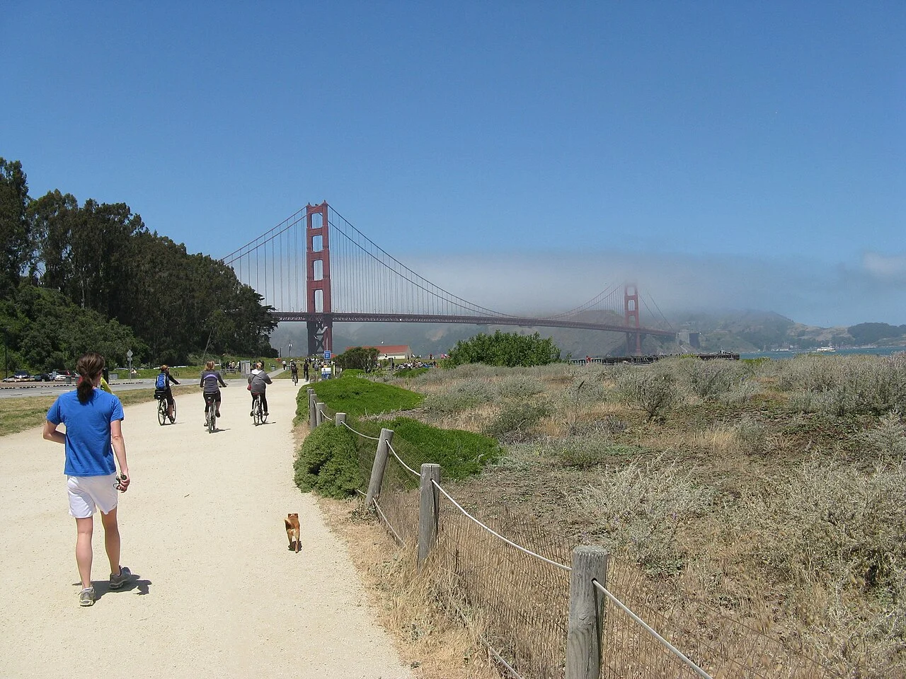 San Francisco Crissy Field’dan Golden Gate Bridge manzarası, 2012