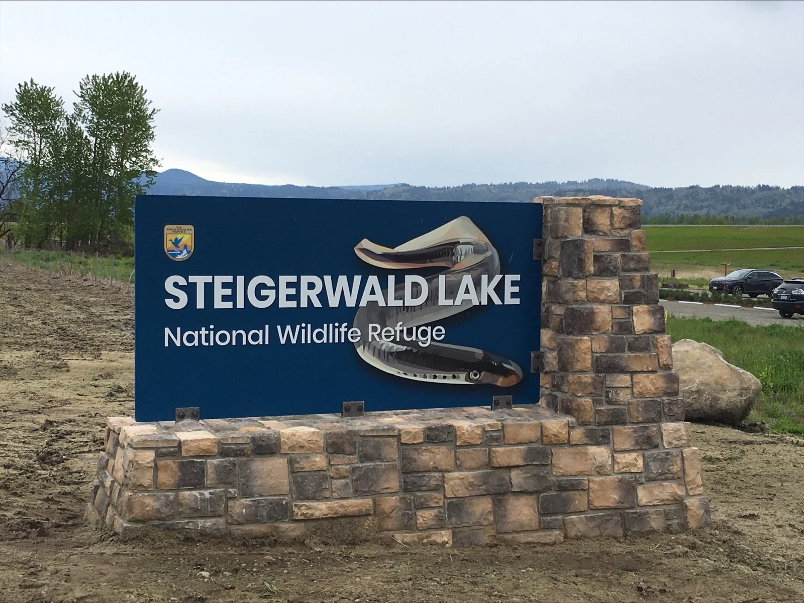 Entrance sign at Steigerwald refuge in Washington; not a Troutdale city park