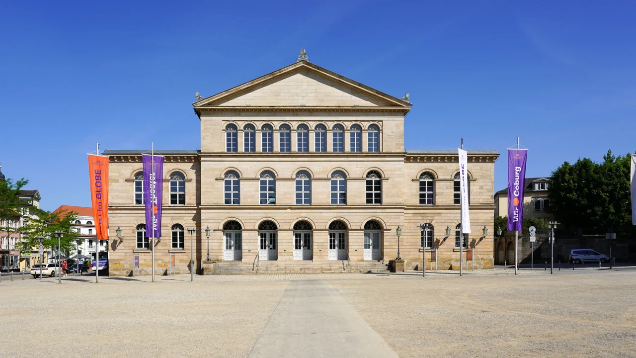 Exterior of the old Landestheater building at Schlossplatz