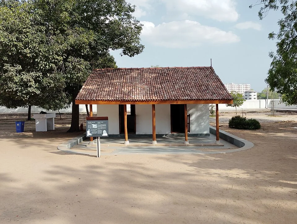 Ahmedabad Sabarmati Ashram alanında Hriday Kunj yapısı