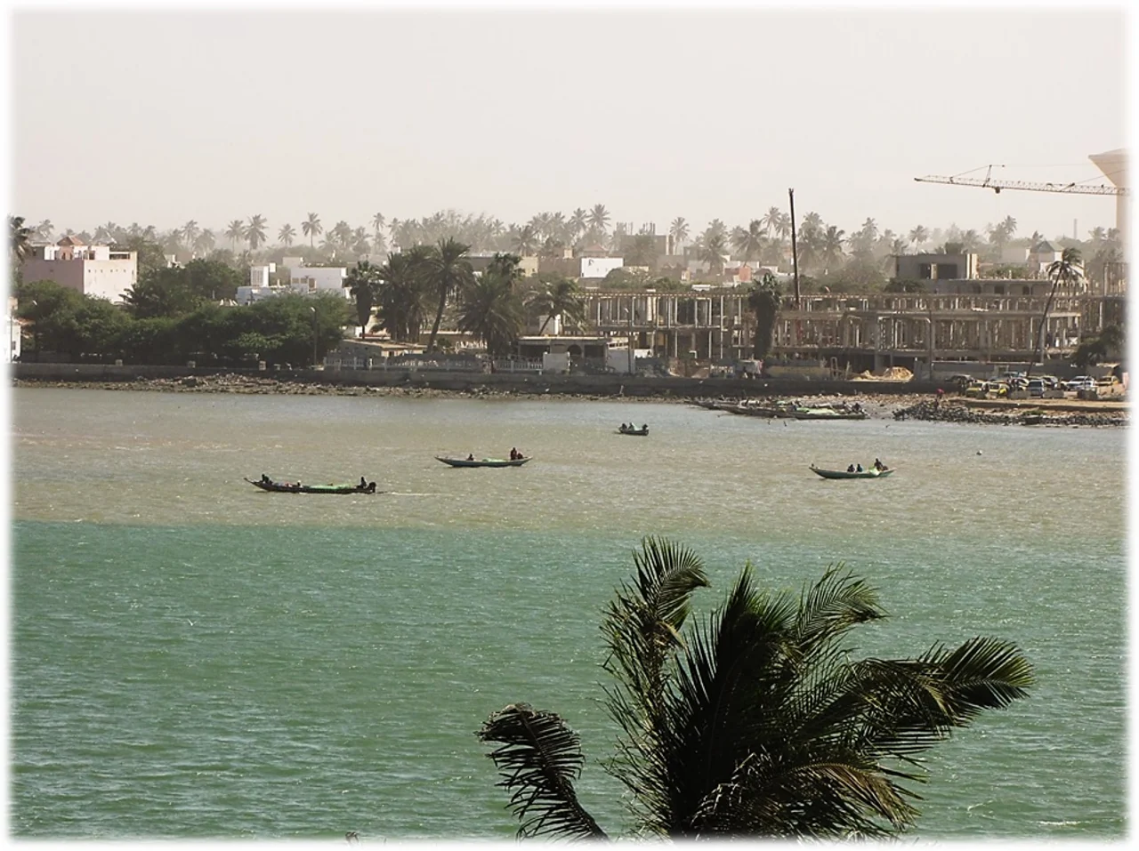 Senegal River shore from Saint-Louis; source description records a December 2014 capture