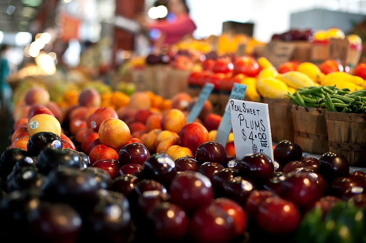 Fruit stall at Dallas Farmers Market, 2011
