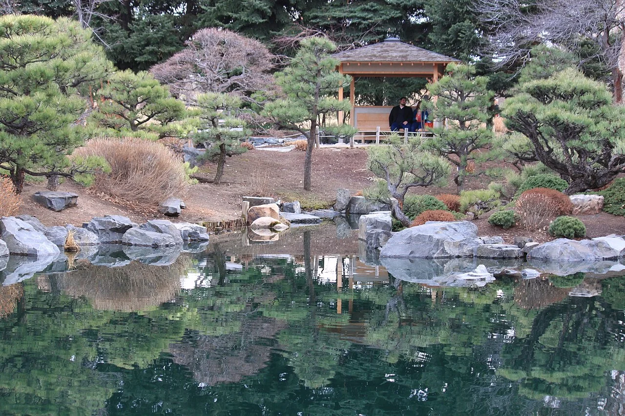 Water and planting in the Japanese Garden at Denver Botanic Gardens