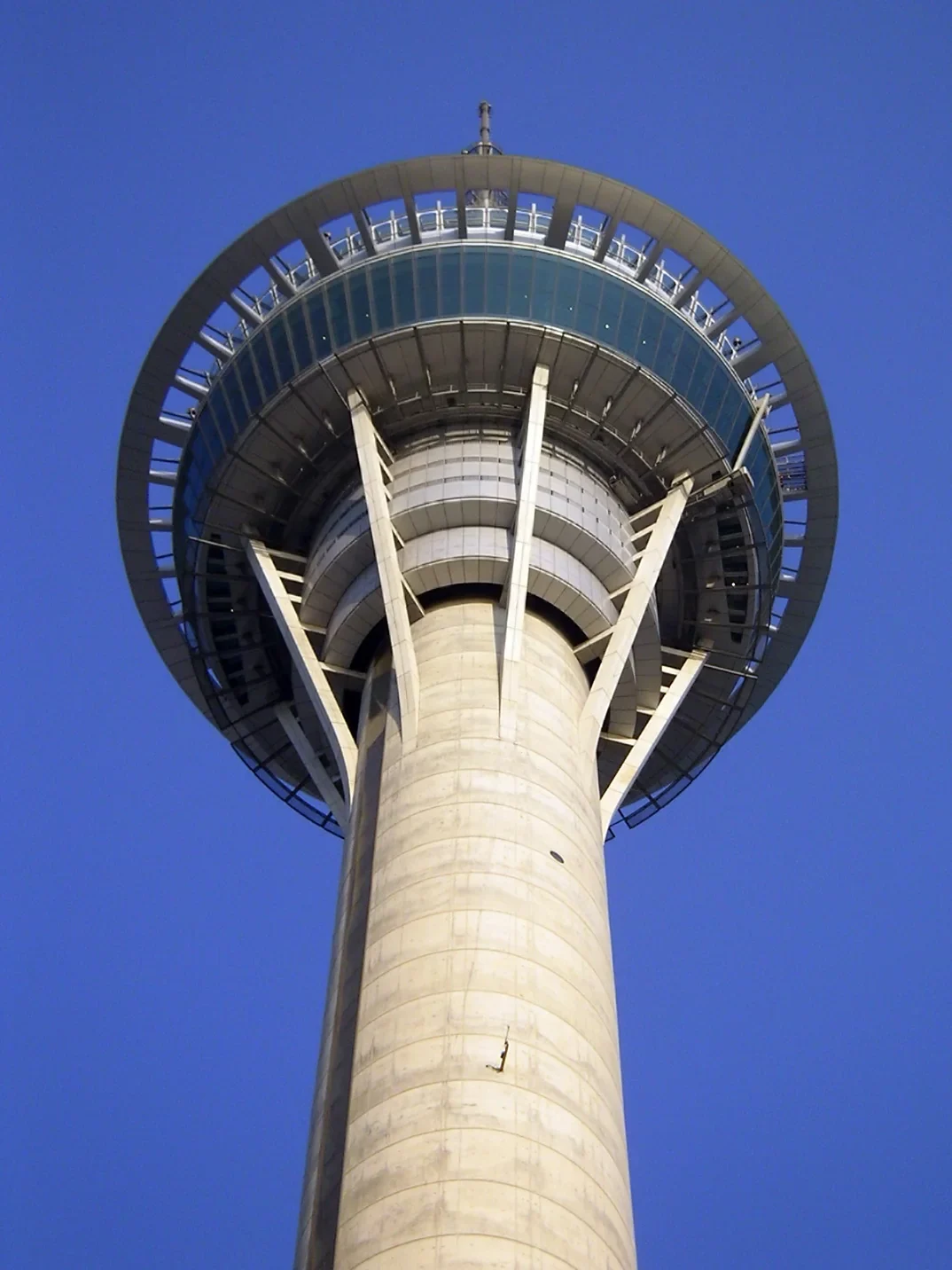 Macau Tower viewed from below, archival photograph from 2003