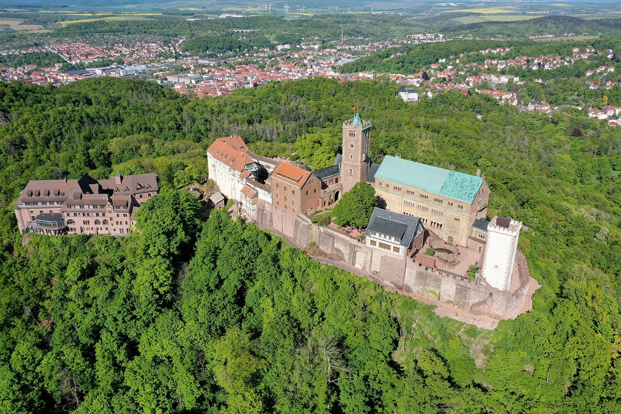 Wartburg and Eisenach, overall view photographed in 2025