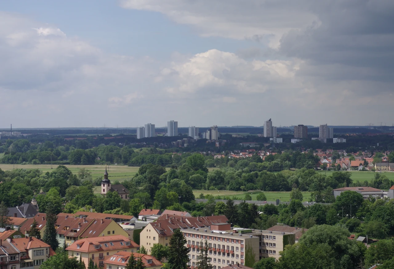 Burgberg’den Erlangen yönüne şehir panoraması, 2009