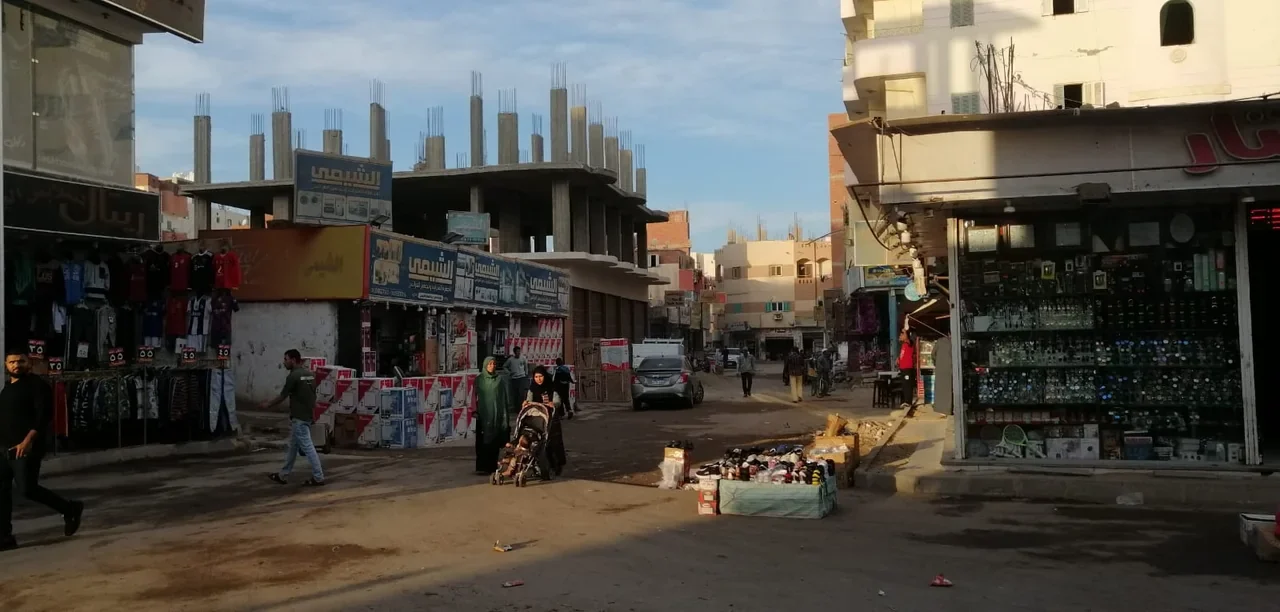 Shops along streets in Hurghada old town