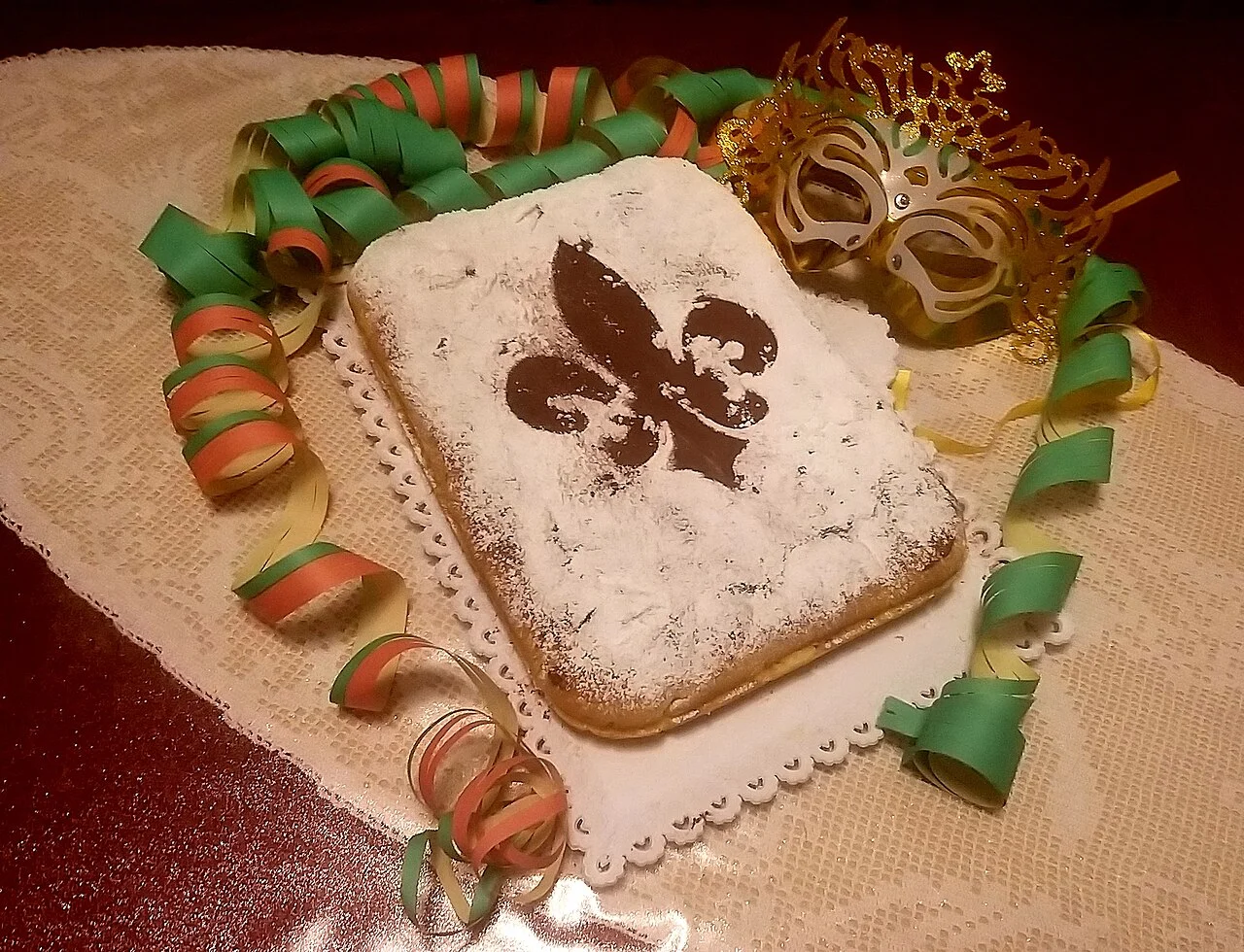 Schiacciata alla fiorentina cake, 2022; not savoury bread