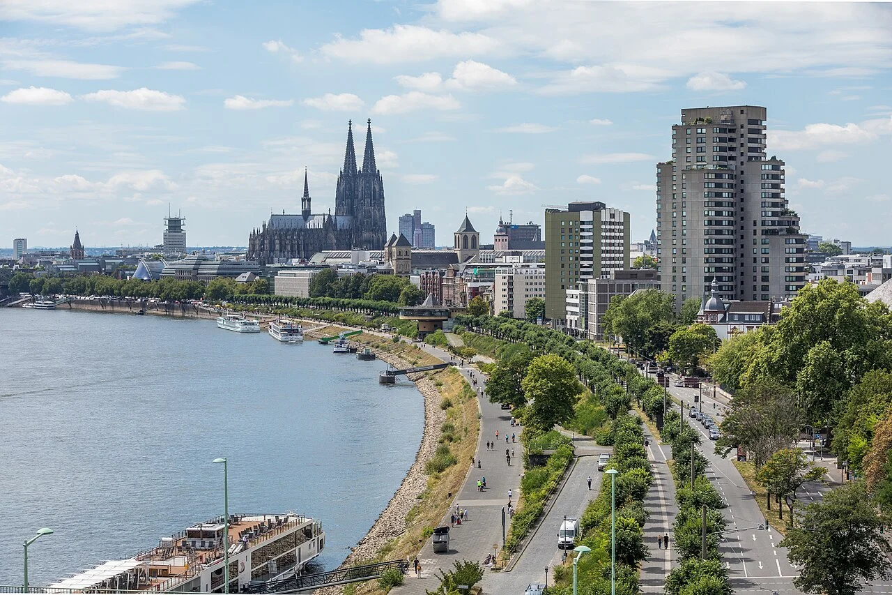 Rhine panorama around Bastei in Cologne, July 2022