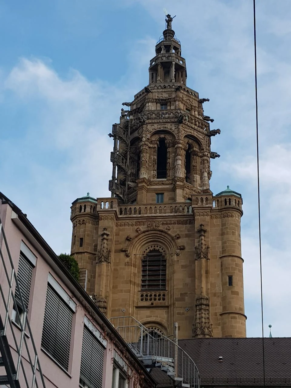The west tower of Kilianskirche in Heilbronn, November 2019
