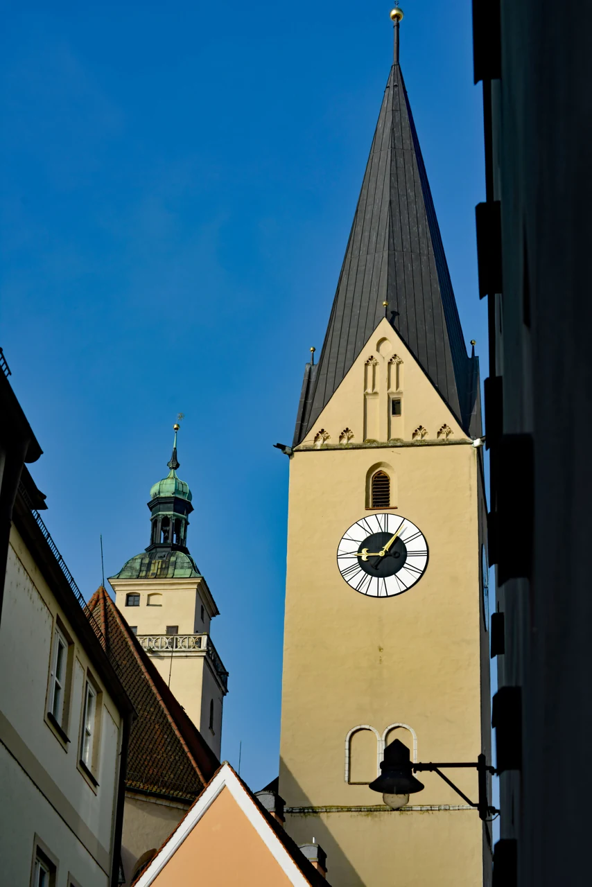 Church towers in Ingolstadt old town