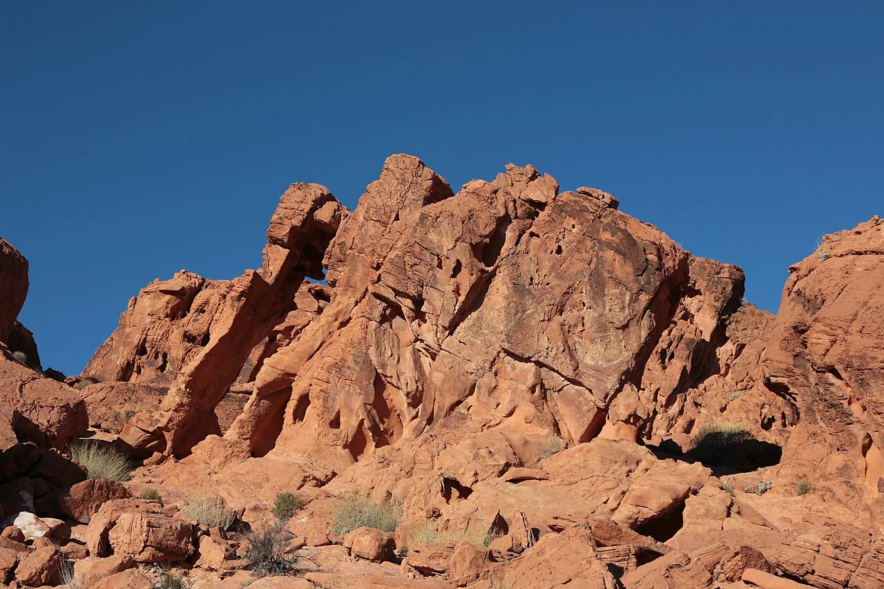 Elephant Rock formation at Valley of Fire State Park, Nevada, 2020