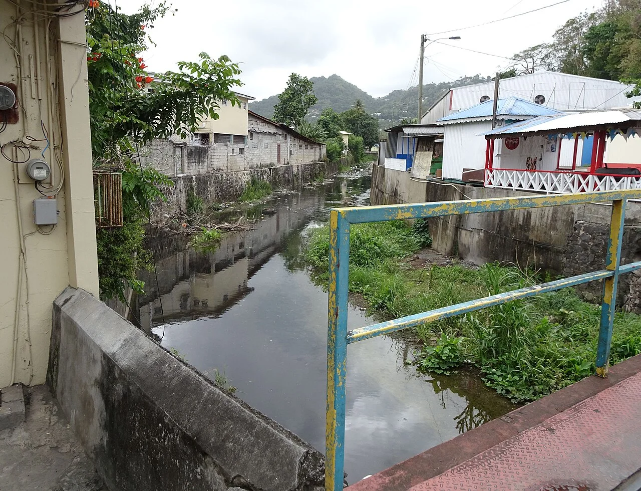 Castries River urban waterway and surroundings, 2019