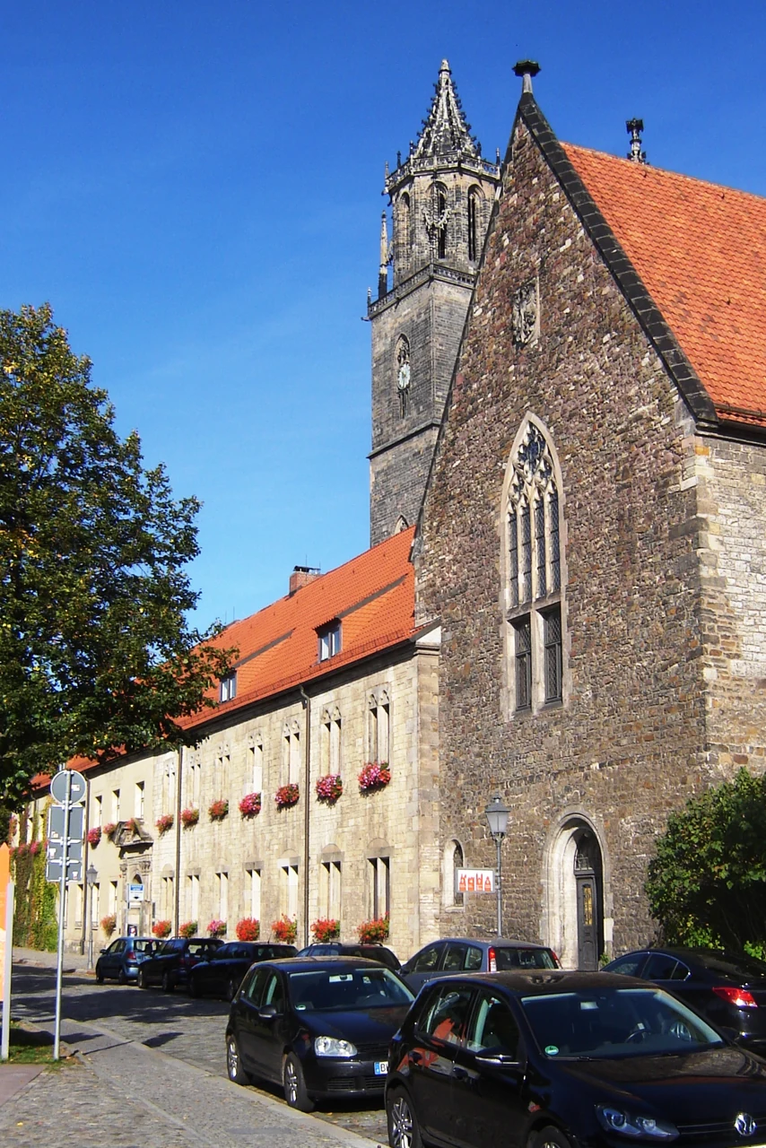 An architectural view in the Am Dom area of Magdeburg, 2013