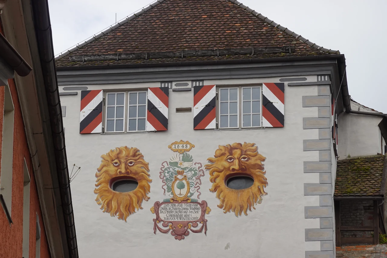 A detail of Lindauer Tor in Memmingen, 2024