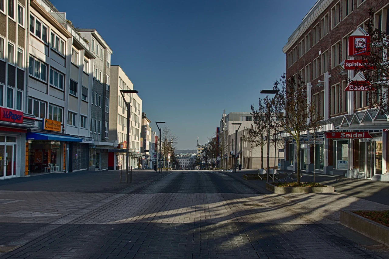 A shopping street in central Mönchengladbach