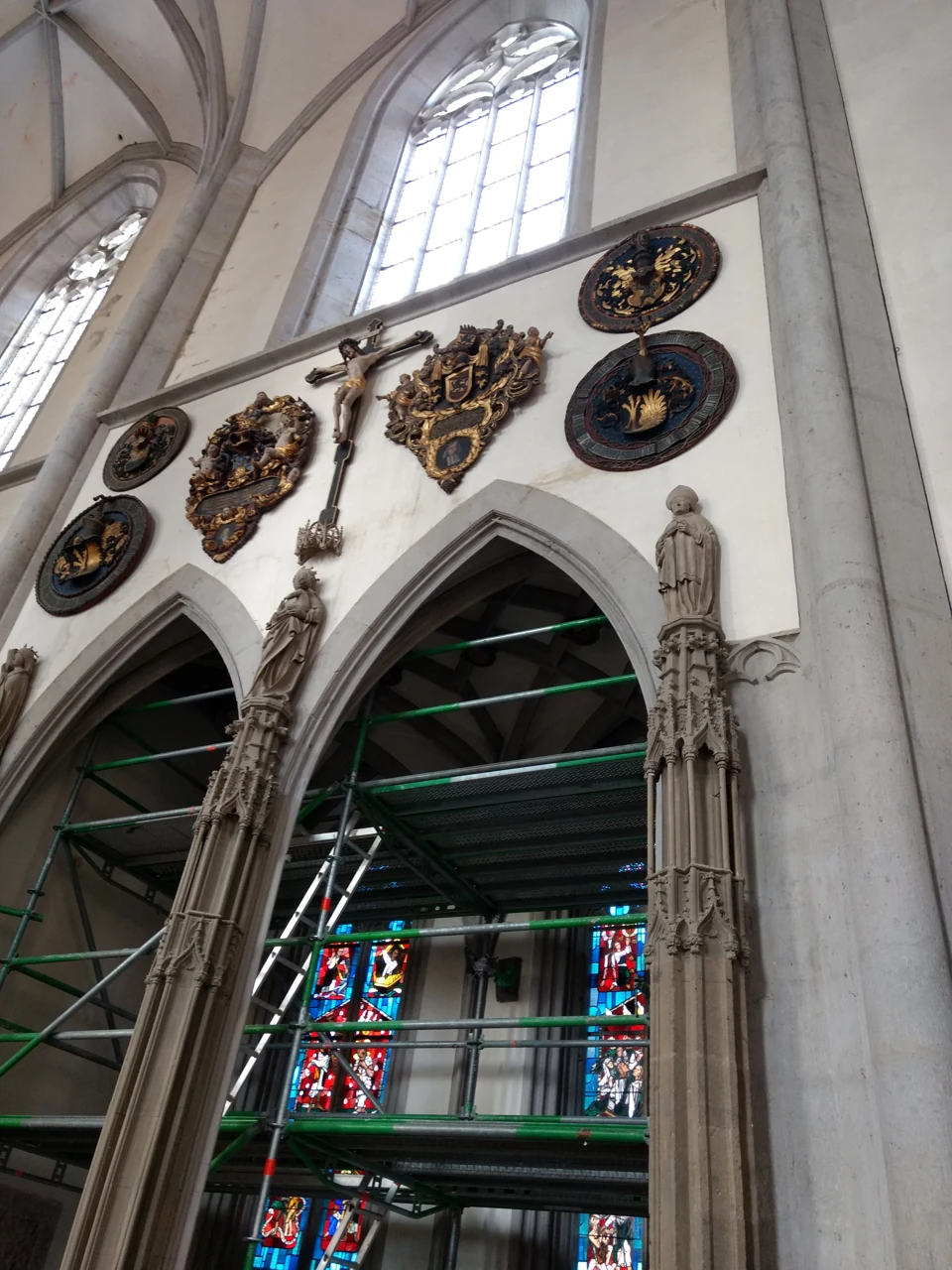 St Georg’s interior with maintenance scaffolding visible, 2018