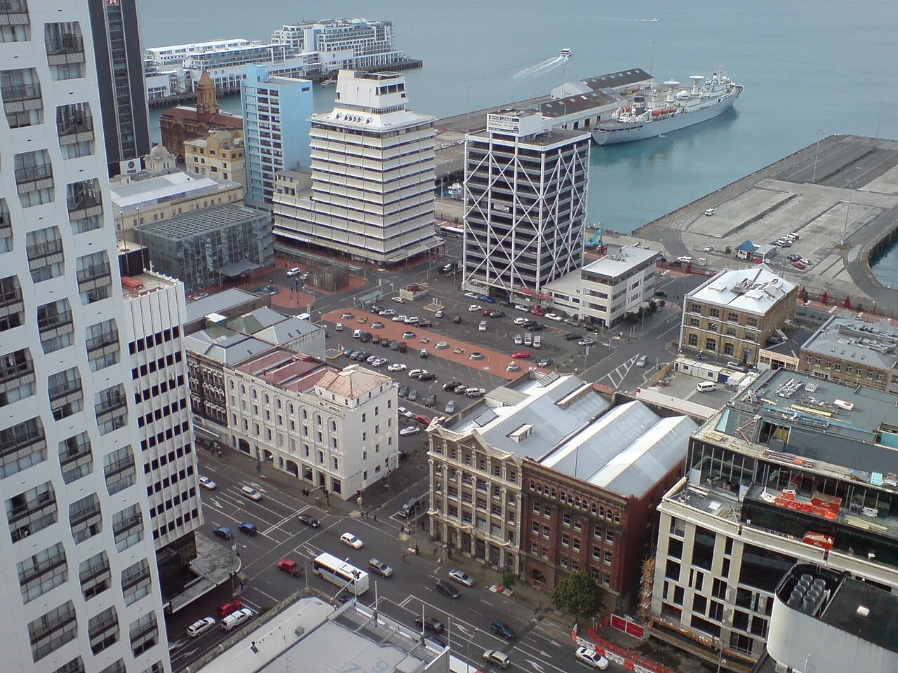 Auckland Britomart bölgesinin geniş görünümü, 2008