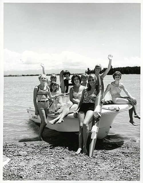 Archive photograph of Monaco Beach in Nelson, January 1967; not present services or Wakefield Quay