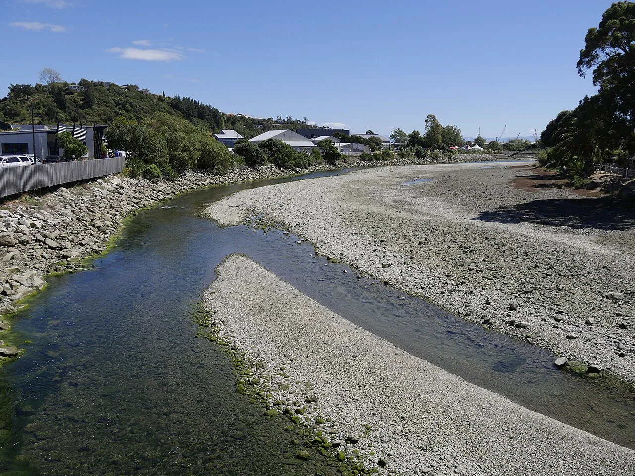 Maitai River from Trafalgar Street Bridge, March 2017