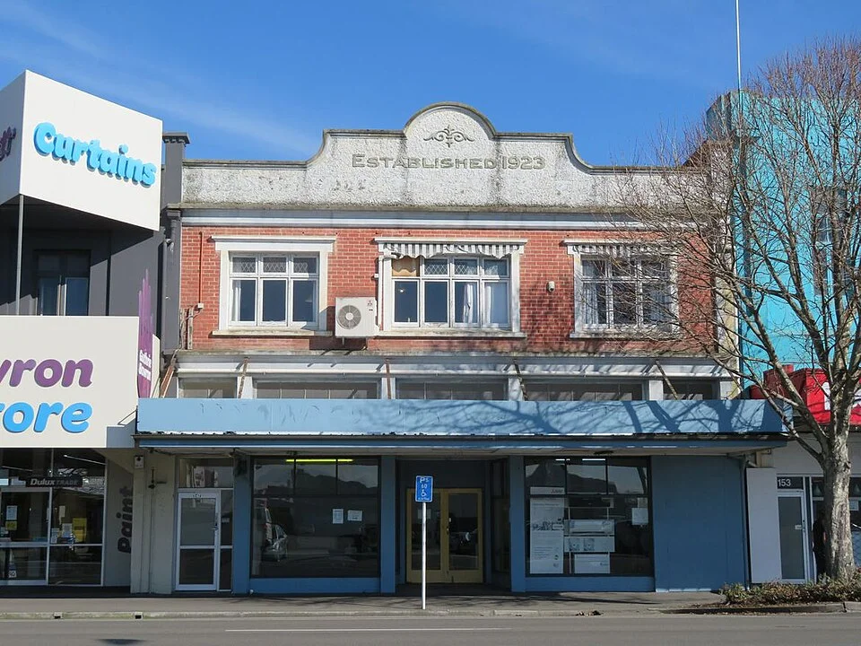 Former Holben, Hubbard & Co building at 147 Rangitikei Street, Palmerston North, July 2020