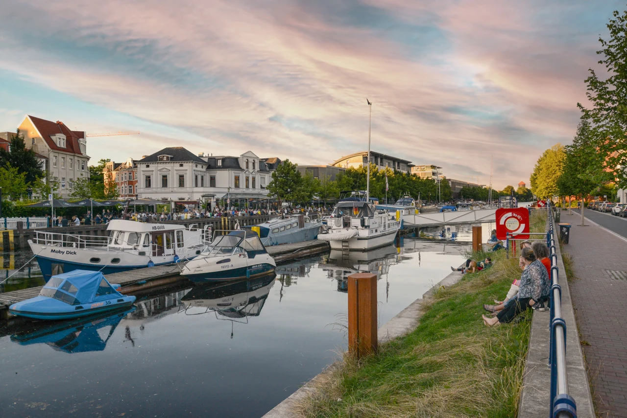 An evening view at Oldenburg harbour