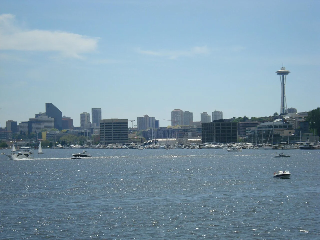 Lake Union and Seattle skyline from Gas Works Park, USA, 2008