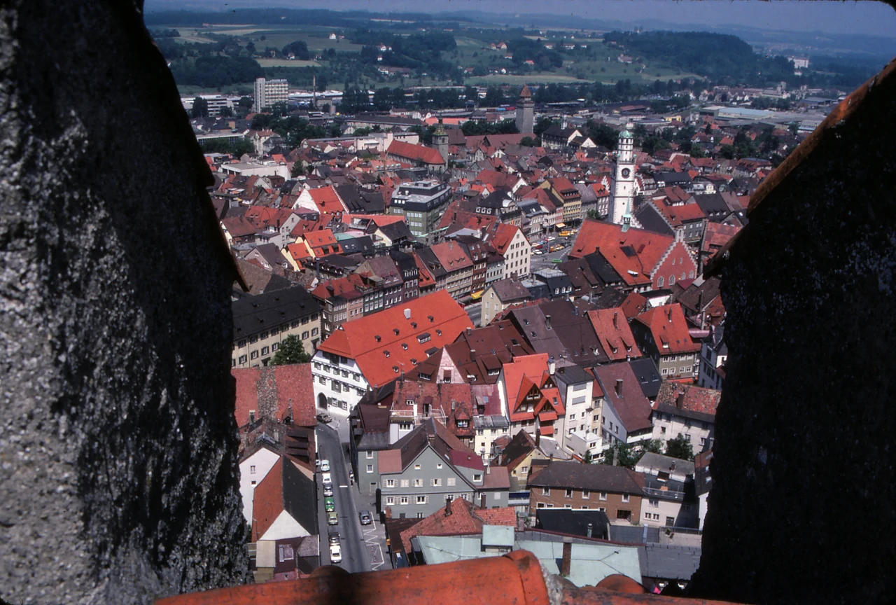A 1984 view of Ravensburg from the Mehlsack