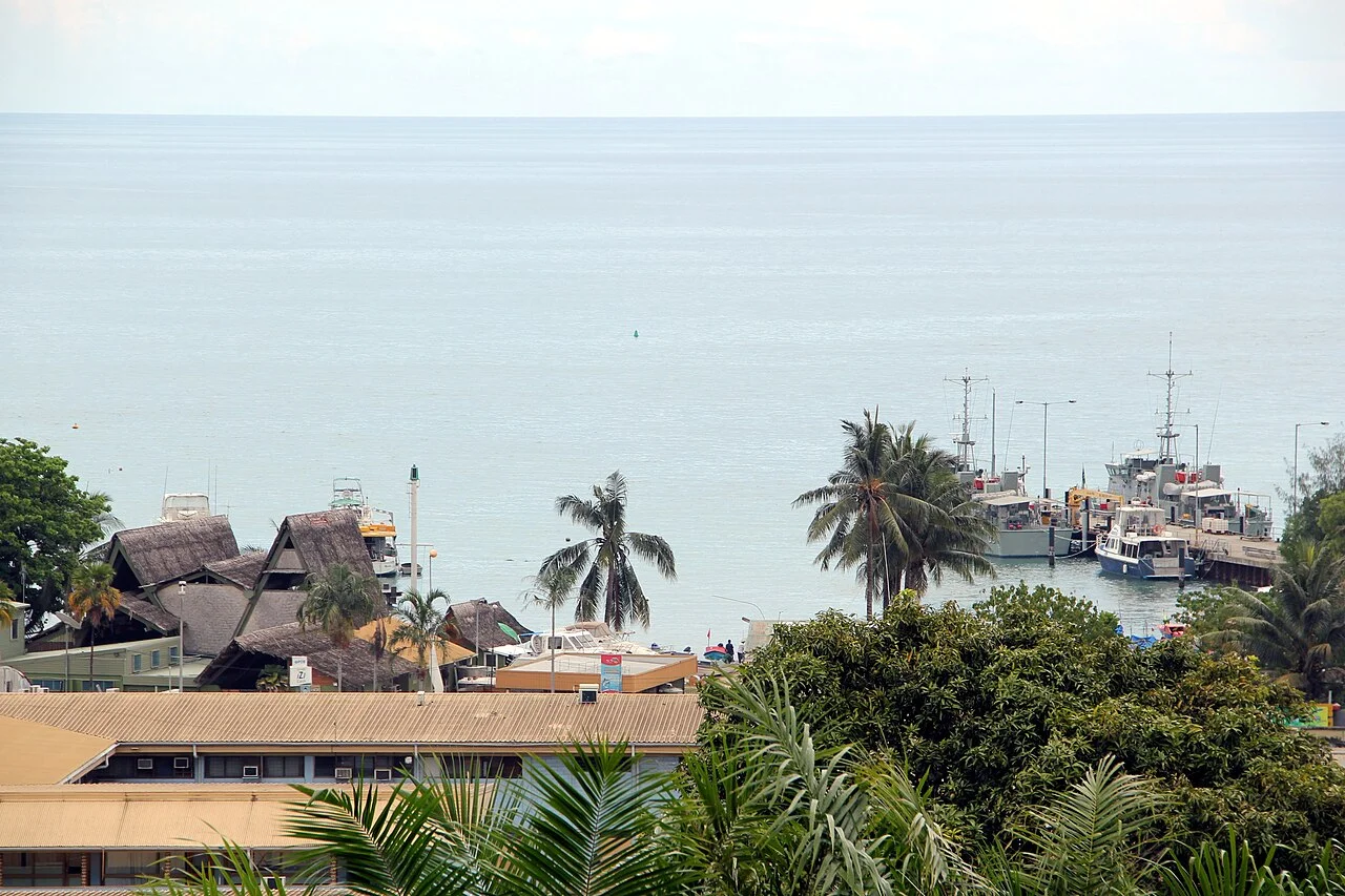 View toward the ocean from a Honiara hillside, 2017