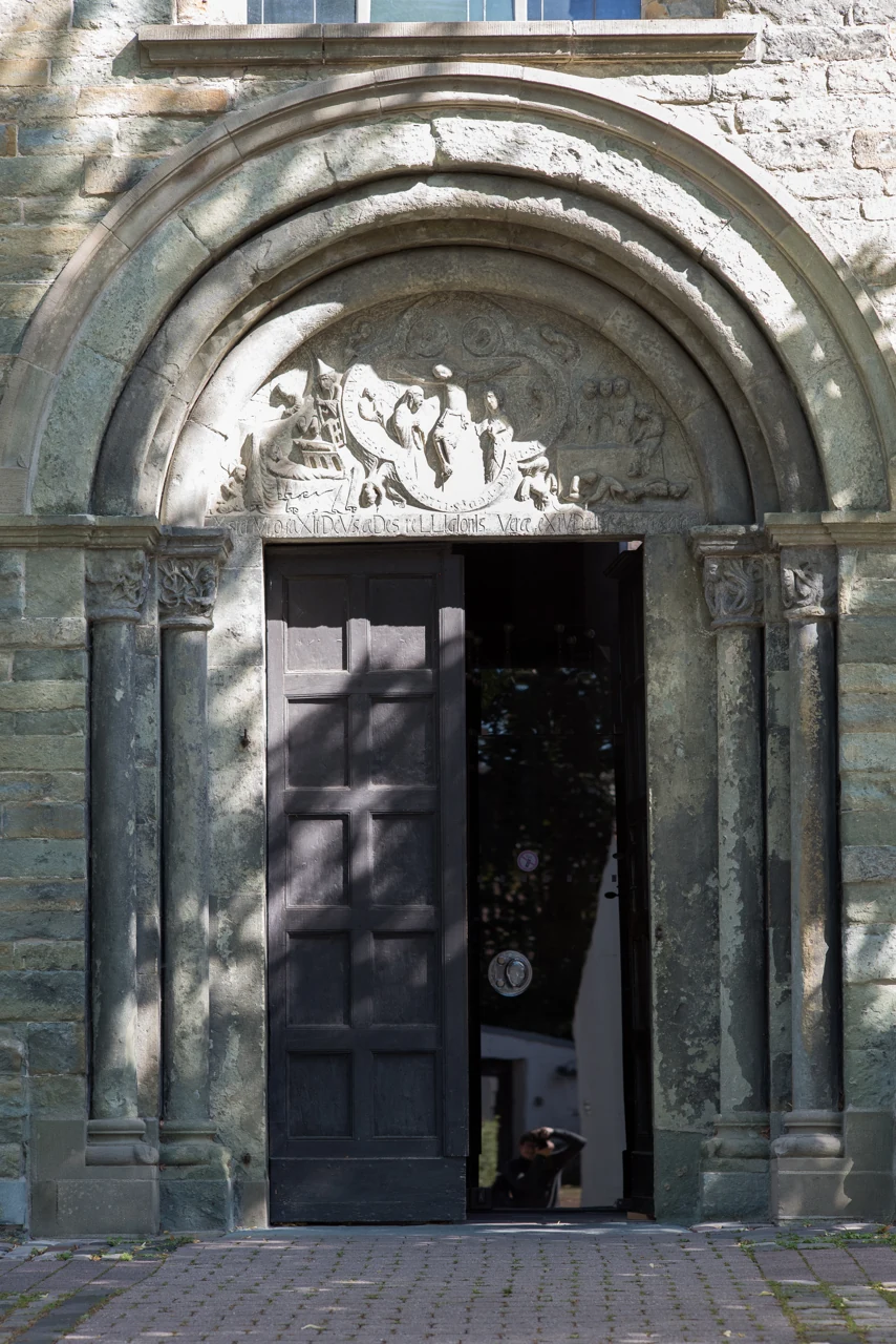 A historic stone entrance portal in Soest, 2026