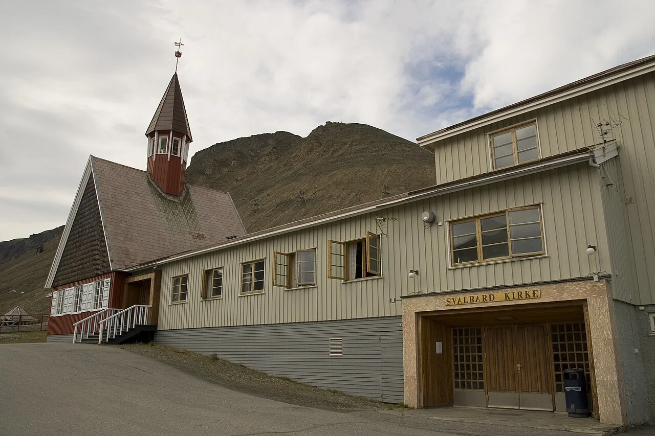 Exterior of Svalbard Church, Longyearbyen, 15 July 2011; not a photograph of the current interior or an event.