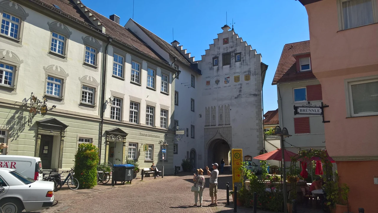 Torschloss tower and street in Tettnang