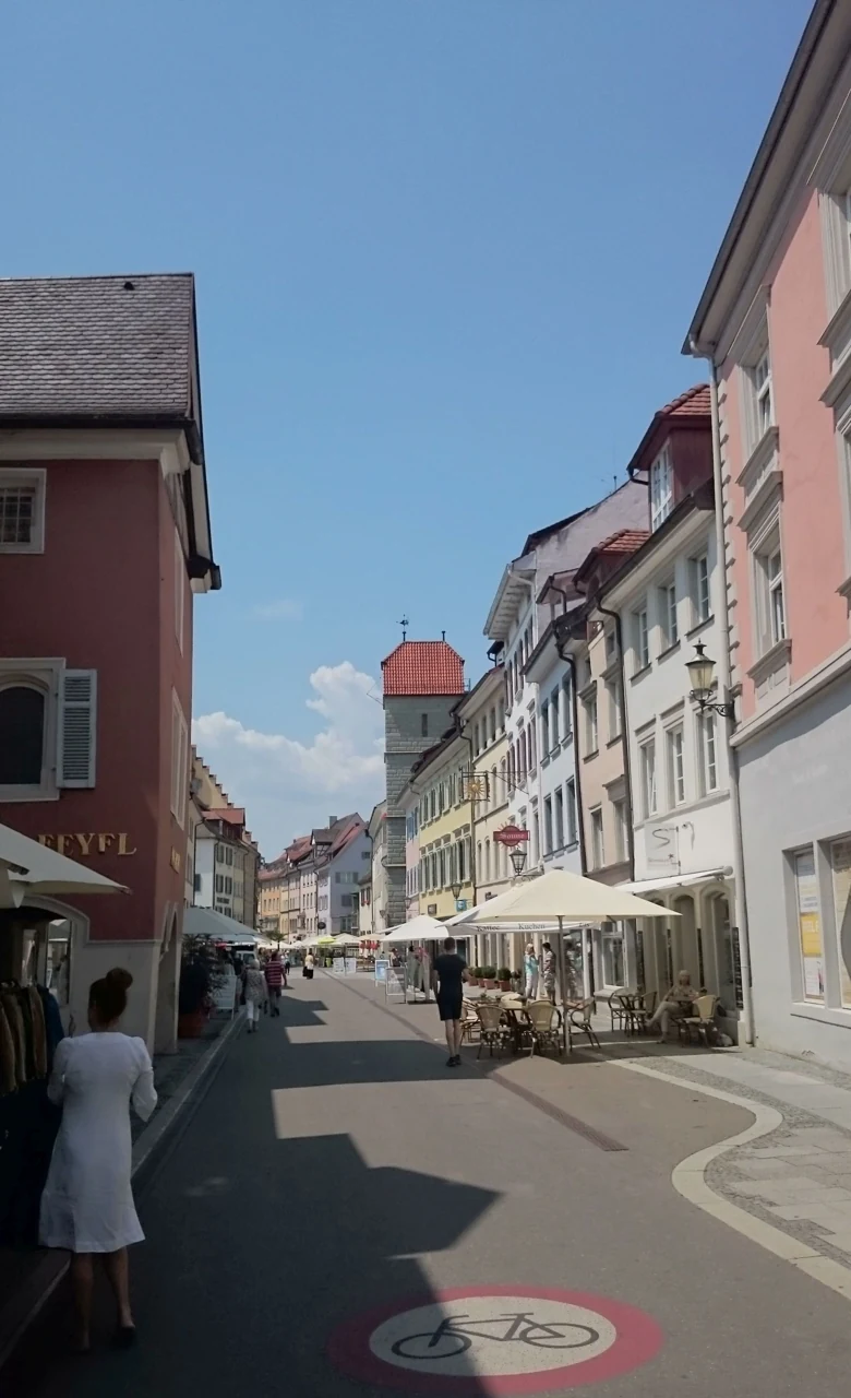 Überlingen Münsterstraße sokak görünüşü, 2017