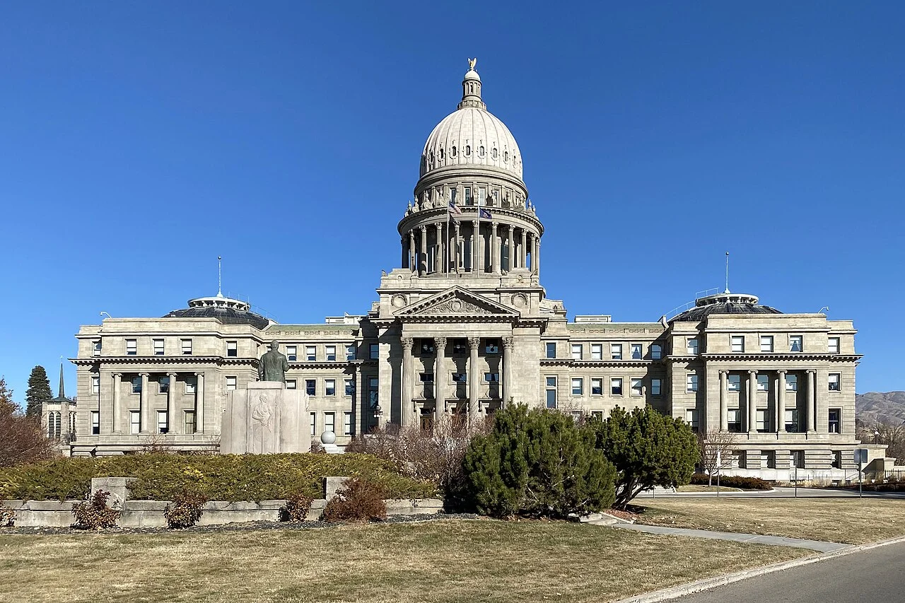 Idaho State Capitol exterior in Boise, November 2019; not evidence of today's visitor entrance