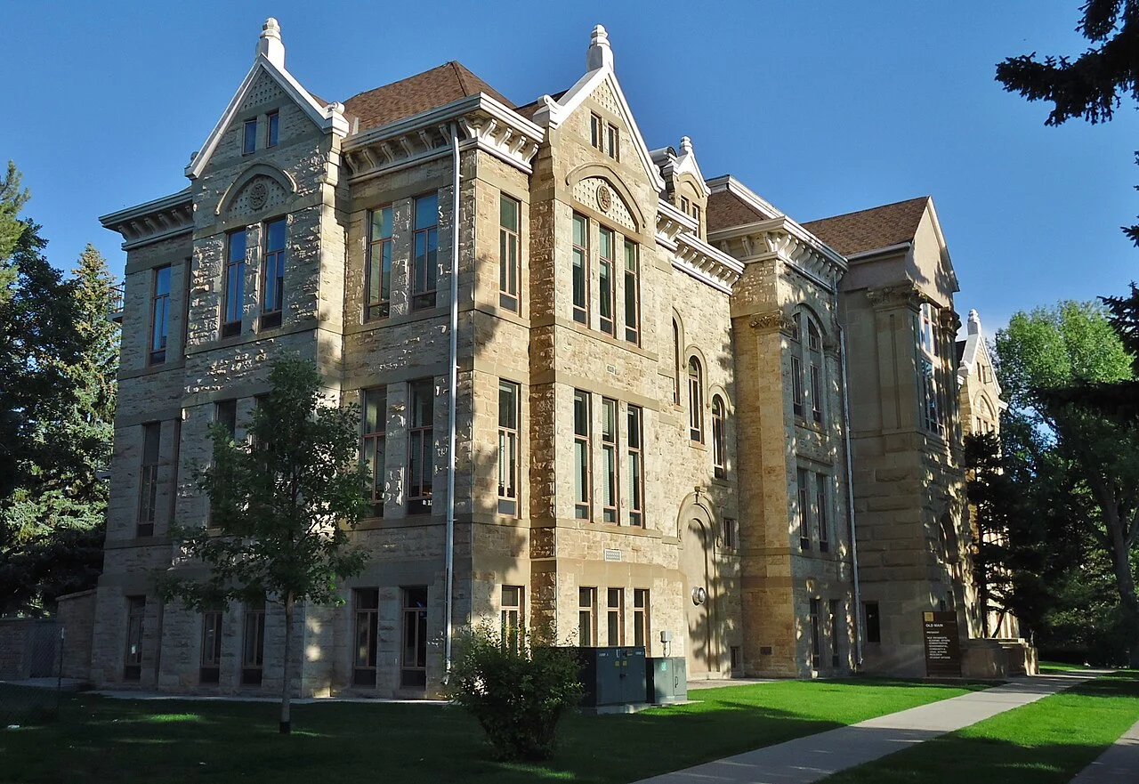 Old Main exterior at the University of Wyoming, Laramie, July 2013; not admission permission for every interior
