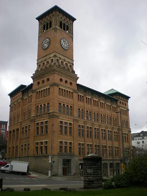 Tacoma Old City Hall tarihî dış cephesi, Şubat 2008