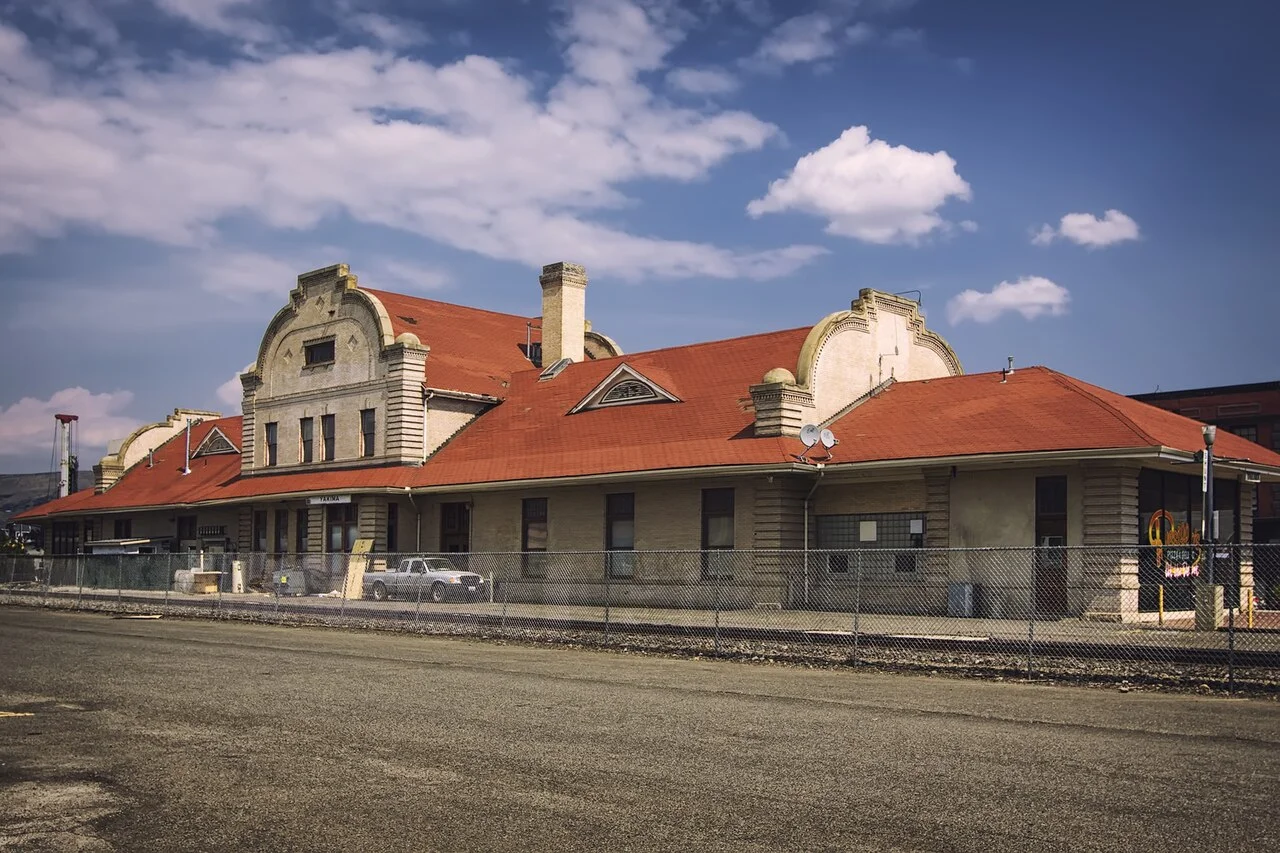 North Yakima Depot exterior, August 2013; circa 1908 is a building date, not the capture date
