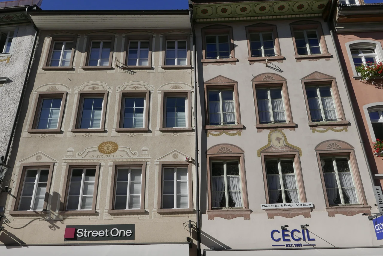 A historic house facade along Kaiserstraße in Waldshut