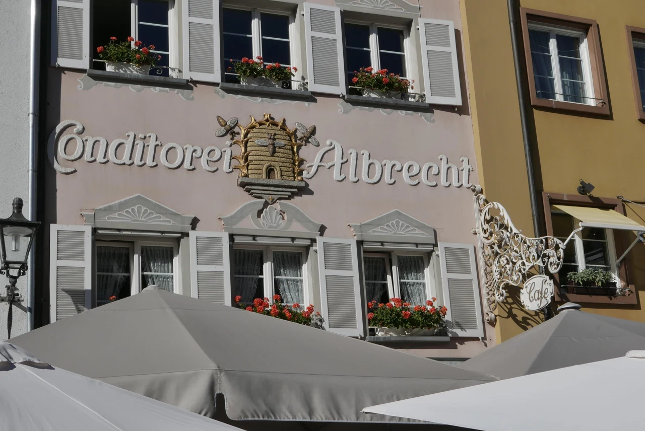 A confectionery facade along Kaiserstraße in Waldshut