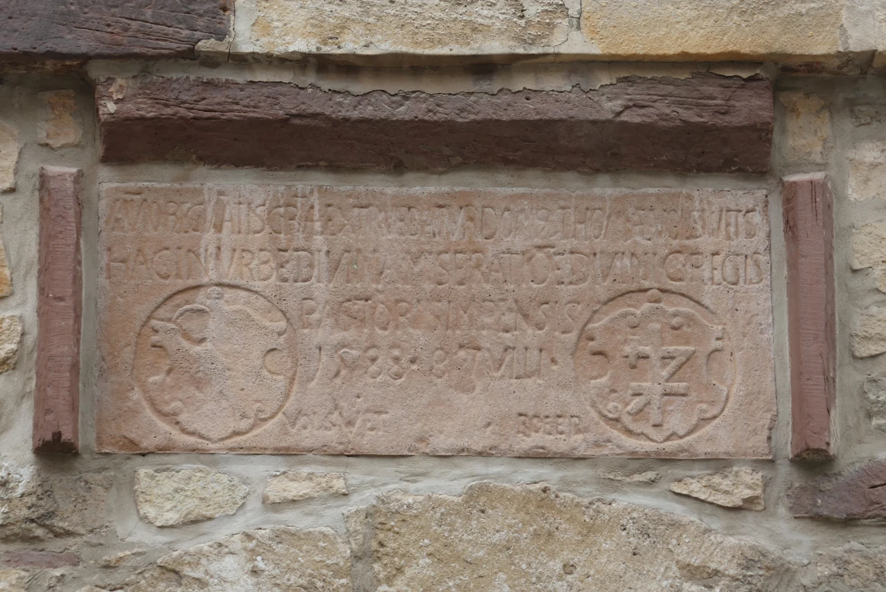 Inscription stone at Sternstraße 30 in Warburg, 2026